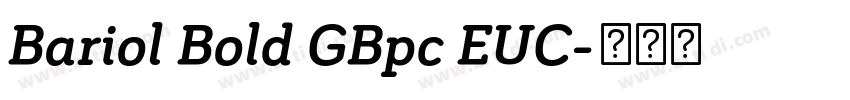 Bariol Bold GBpc EUC字体转换
